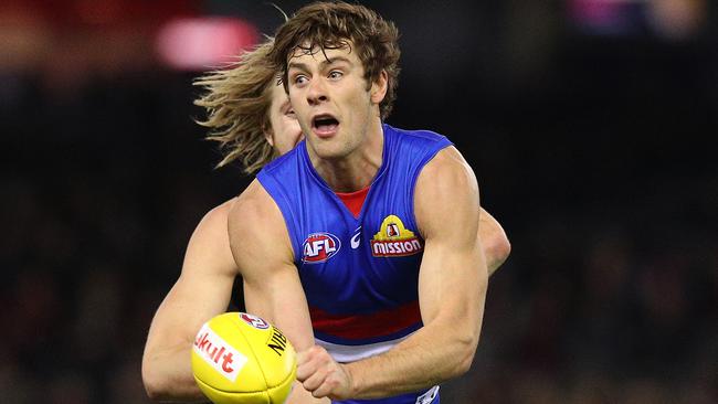 Josh Dunkley had a monster performance for the Doggies. Picture: Getty Images