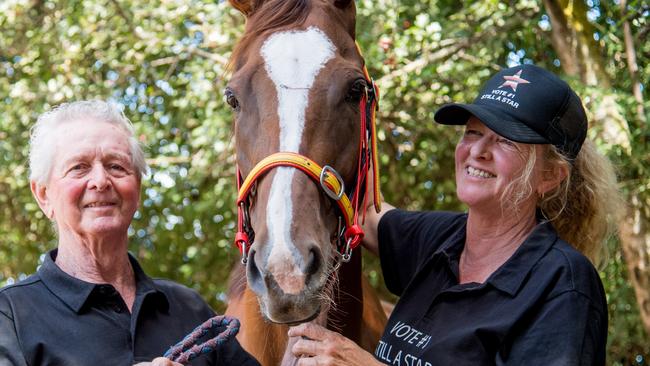 Still A Star (horse) and Bill Ryan, the trainer who has lung cancer. Pictured with daughter Monica Ryan. Picture: Sharon Lee Chapman.