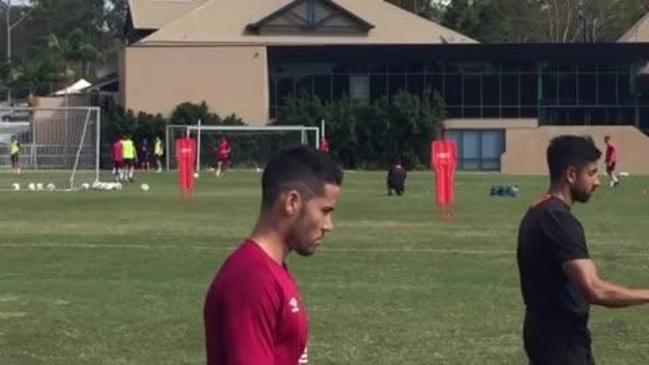 Brisbane Roar training at Marley Brown