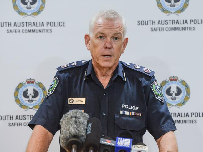 Police Commissioner Grant Stevens announced the easing of restrictions on Thursday afternoon. Picture: NCA NewsWire / Brenton Edwards