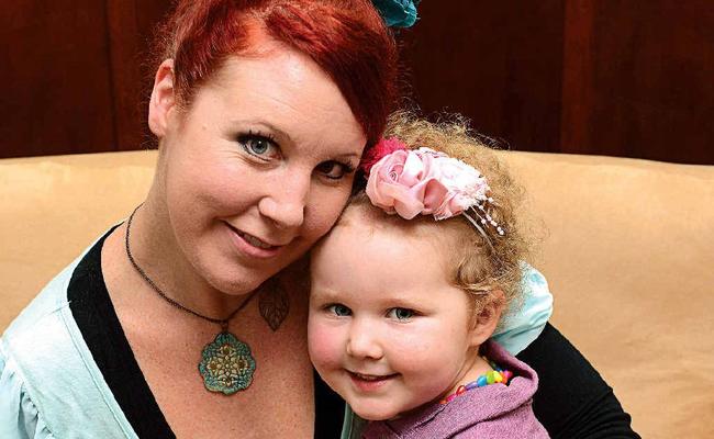 ROLLING WITH IT: Lismore mum Sasha Fox and her daughter Chiana Taylor-Fox, 3. Picture: Cathy Adams