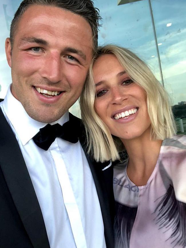 Phoebe and Sam Burgess in November 2018.