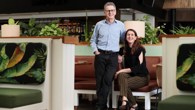 Owners Brian and Cathy Fitzgibbons at the Glen Hotel in Eight Mile Plains. Picture: Tara Croser