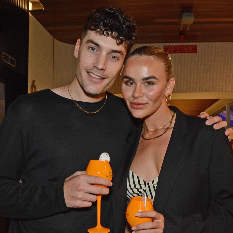 Cameron Osiurak and Jessica Roche at the opening of Isoletto Pool Club at The Star Gold Coast. Picture: Regina King