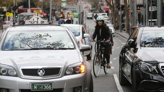 Tatiana Marulanda tries to avoid taxi and Uber drivers. Picture: Yuri Kouzmin