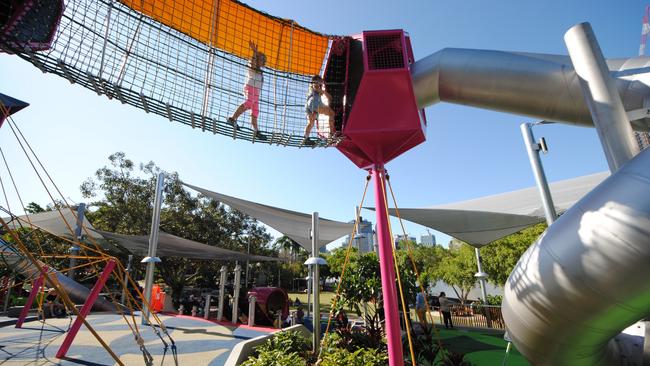 Riverside Green playground at Southbank. Picture: Matthew Durning