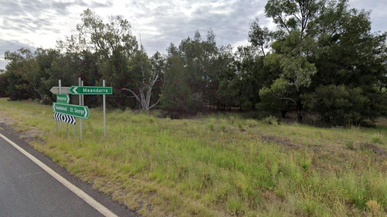 Emergency services were called to the scene near Meandarra Talwood Rd in Bungunya early on Thursday morning. Picture: Google Maps