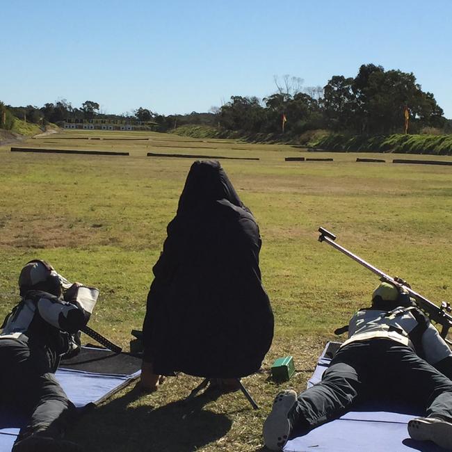 Newington College students competing in the 2019 AAGPS Rifle Shooting competition in July 2019. Picture: Facebook/Newington College