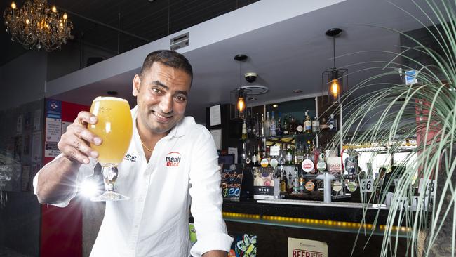 Owner of Manly Deck Bar and Restaurant Shudhir Shetty. Picture Renae Droop