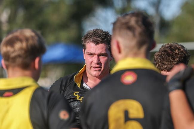 Luka Smith gets his boys ready for battle. Picture Stephen Archer.