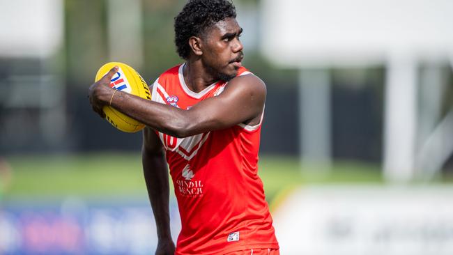 Anthony Munkara in the Southern Districts vs Waratah 2023-24 NTFL men's knockout semifinal. Picture: Pema Tamang Pakhrin