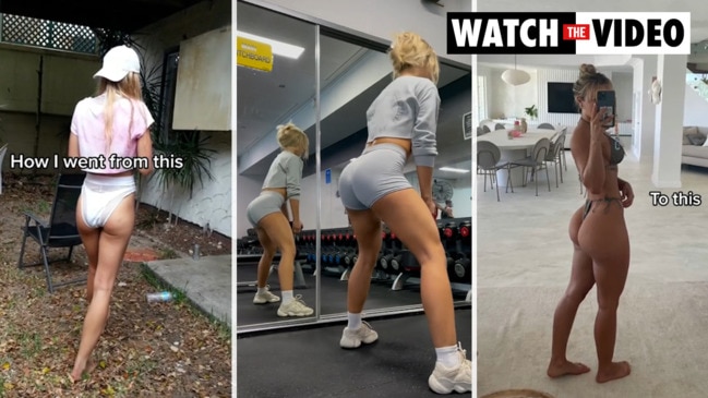 Tammy Hembrow wears TINY workout shorts to the gym on the Gold