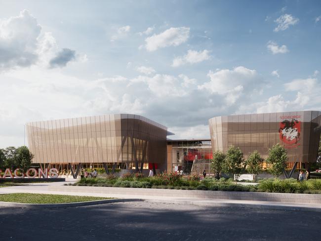 The Dragons’ new high performance unit set to open in 2026. Picture: Supplied