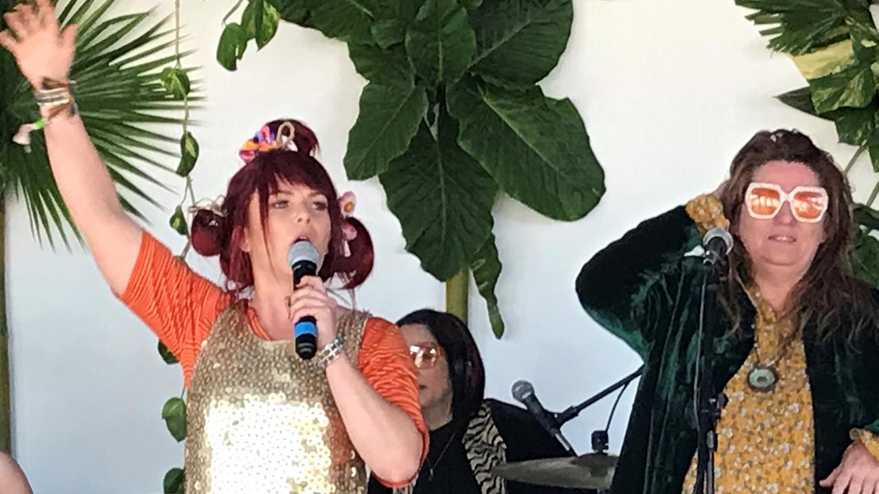 Dirtgirl and creator Cate McQuillan performing at Little Splendour on the first day of Splendour in the Grass 2019.