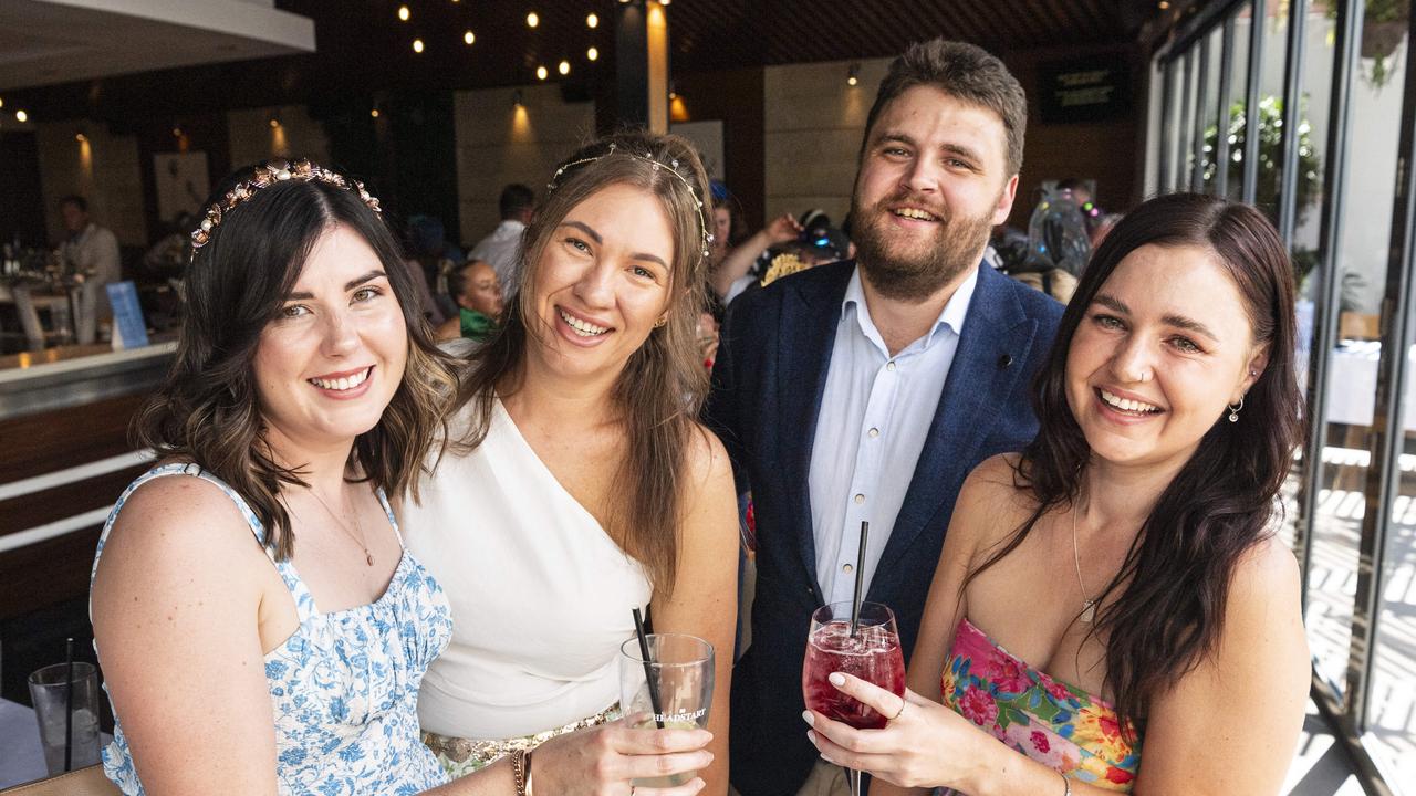 At Fitzy's Melbourne Cup Party are (from left) Brianna Brooks-Veivers, Ashleigh Morris, Luke Radford and Jacqui Hadfield, Tuesday, November 5, 2024. Picture: Kevin Farmer