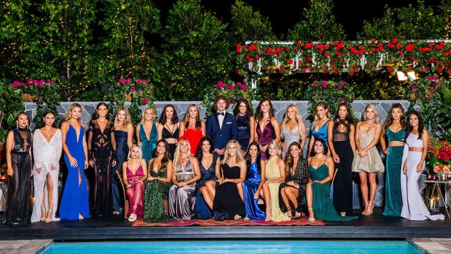 Bachelor Nick Cummins group of bachelorettes. Picture: Supplied/Channel 10