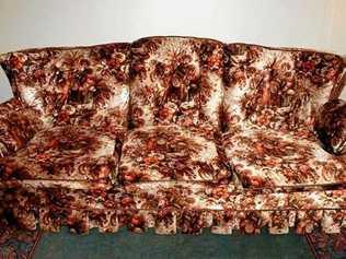 FLORAL FANTASY: Someone in Byron Bay is looking for a couch put this up as an example of an ugly couch they wanted to purchase and is willing to pay $10 to acquire. Picture: Supplied