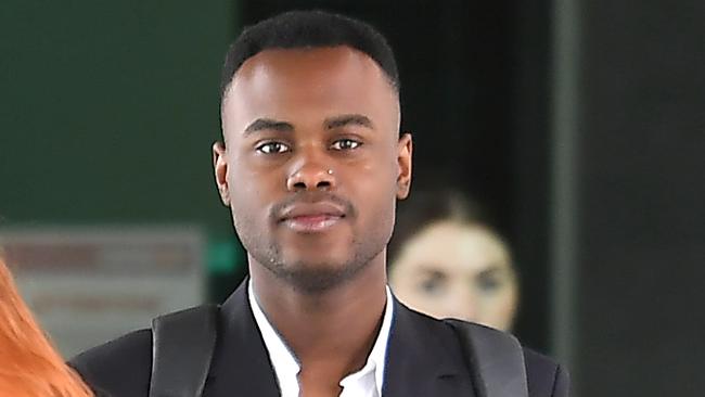 Jonah Johnson leaves Brisbane Magistrates Court. Picture: John Gass/NCA NewsWire