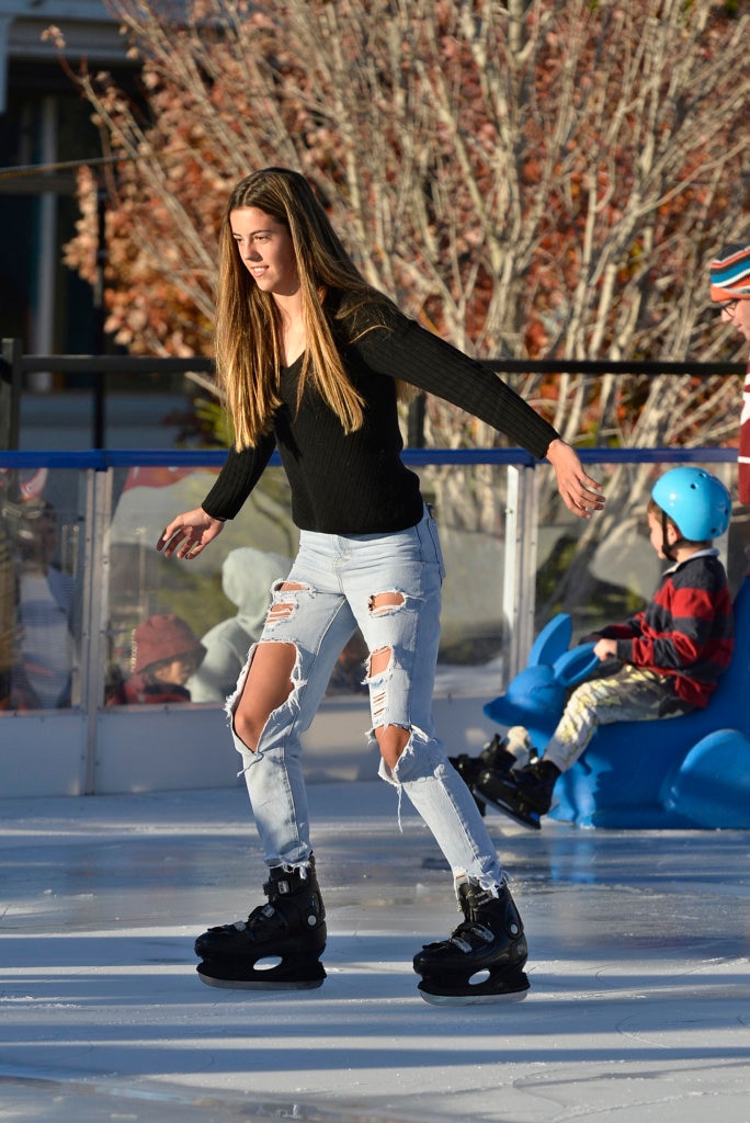 Ava Black ice skating at Winter Wonderland in the Civic Square, Friday, June 22, 2018. Picture: Kevin Farmer