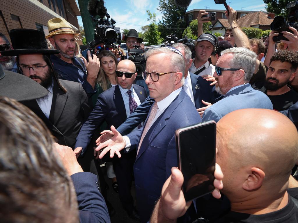 A flustered Mr Albanese. Picture: David Caird