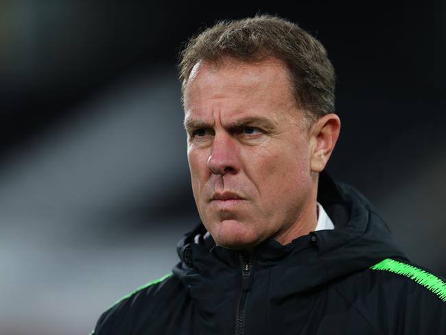 LONDON, ENGLAND - OCTOBER 09: Alen Stajcic Head Coach of Australia during the International Friendly between England Women and Australia Women at Craven Cottage on October 9, 2018 in London, England. (Photo by Catherine Ivill/Getty Images)