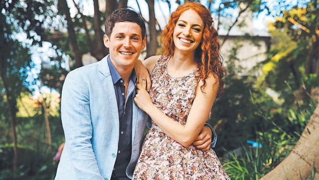 SUNDAY TELEGRAPH ONLY. Emma Watkins and Lachlan Gillespie from The Wiggles pictured in Lavender Bay this morning.