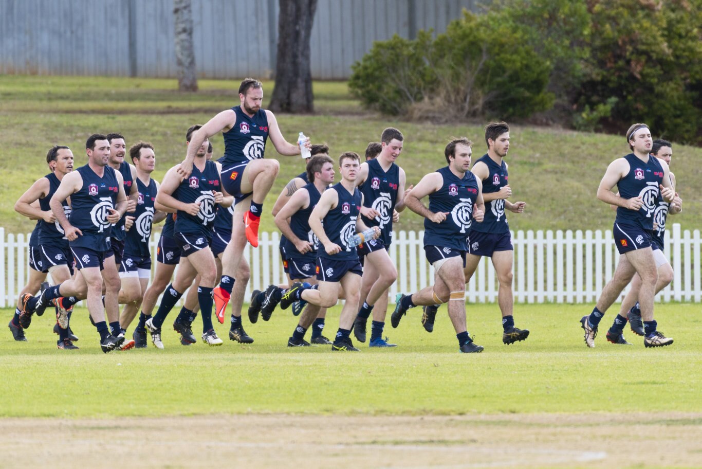 Coolaroo take to the field against Goondiwindi in AFL Darling Downs round one at Rockville Oval, Saturday, July 11, 2020. Picture: Kevin Farmer