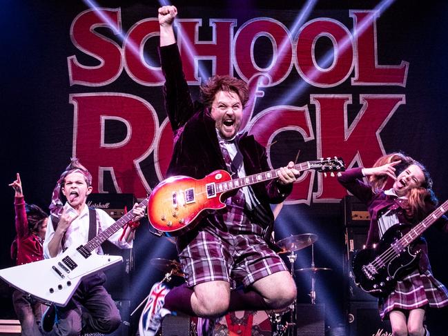 School of Rock - Brent Hill plays Jack Black's character 'Dewey' - picture supplied Adelaide Festival Centre