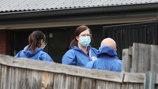 Scene at Black Snake Road Granton where Nicholas Aaron Scott was killed overnight and another injured after reports of gunshots. Tasmania Police in attendance. Picture: Nikki Davis-Jones