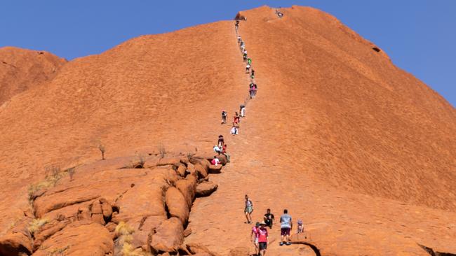 Last week’s ban on climbing Uluru is based on what seems a newly invented religious taboo. Picture: Emma Murray