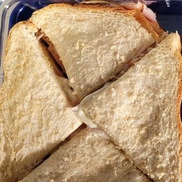 She uploaded a photo of the lunch to a popular Aldi Facebook group were some were baffled by her ham and mayo sandwich. Picture: Facebook/AldiMums