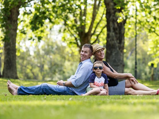 Elenor Tedenborg with her partner Simon Bayliss and son Charlie.