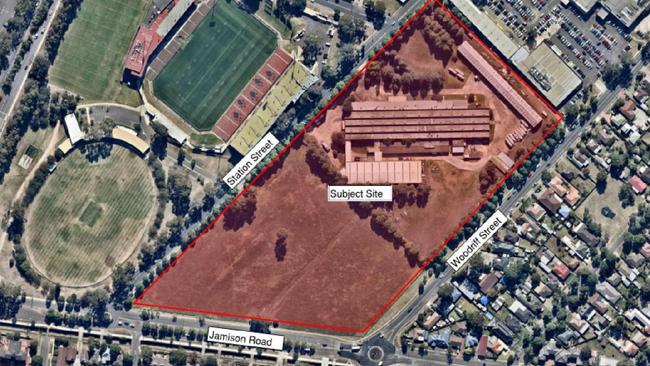 The site in Penrith where 270 apartments could be built in the future after initial works were approved by Penrith Council. Picture: Supplied