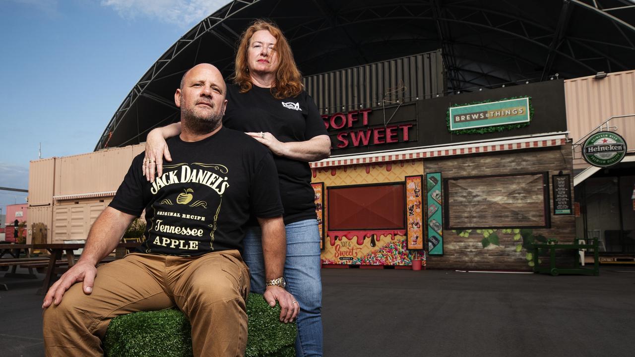 NightQuarter owners Ian Van der Woude and Michelle Christoe were vocal about Covid-19 restrictions being applied differently to the music and sport industries. Picture Lachie Millard