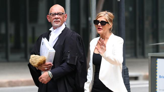 Ms Aprile (right, pictured with defence barrister Bruce Mumford) successfully appealed her conviction in October 2019 but pleaded guilty to all nine charges in November last year. Picture: NCA NewsWire / Jono Searle