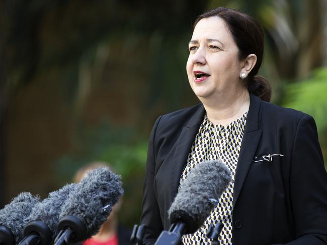 Premier Annastacia Palaszczuk at the update of COVID-19. Parliament House, George St, Brisbane, 6th of May 2020. (News Corp / Attila Csaszar)