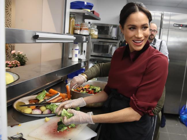Meghan showed off some serious culinary skills. Picture: Getty Images