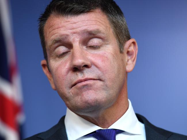 NSW Premier Mike Baird speaks during a press conference in Sydney, Thursday, Jan. 19, 2016 Baird announced on Thursday that it was time to hand over the reins to a new premier for the state. (AAP Image/Paul Miller) NO ARCHIVING