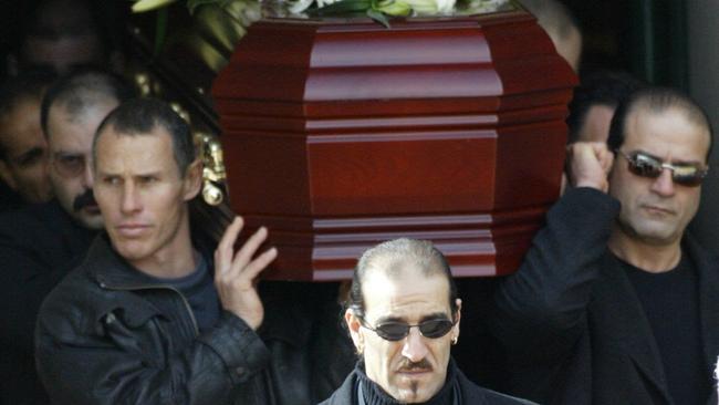 Paul Fyfield (left) at the funeral of William ’Willie’ Thompson.