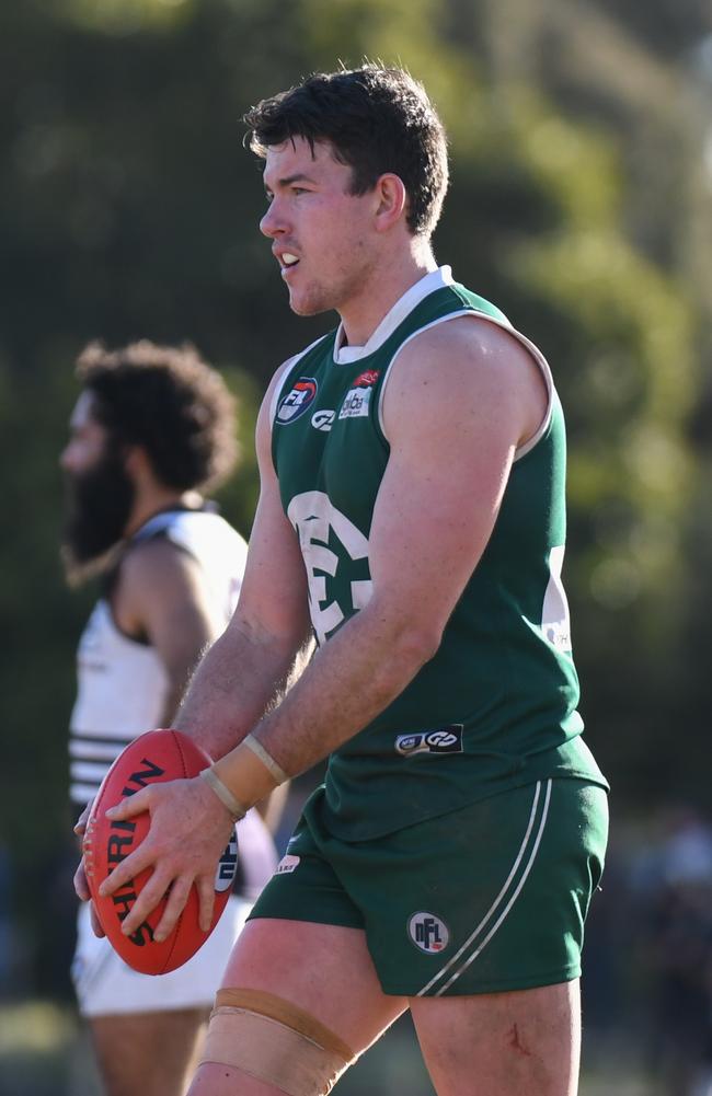 Greensborough’s Charlie Molyneux will be a key figure in Sunday’s elimination final against Bundoora. Picture: Nathan McNeill.