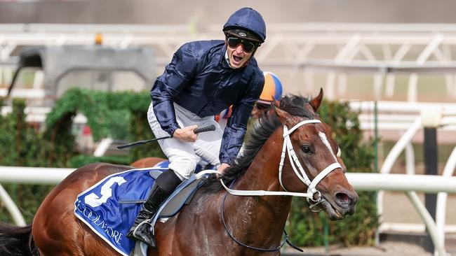 Switzerland ridden by James McDonald wins the Coolmore Stud Stakes at Flemington Racecourse on November 02, 2024 in Flemington, Australia. (Photo by Morgan Hancock/Racing Photos via Getty Images)