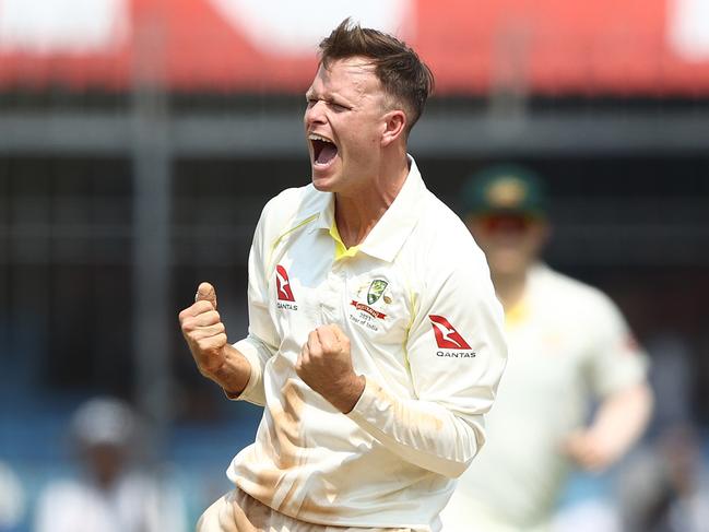 Matthew Kuhnemann took a five-wicket haul in a Test match against India in 2023. Picture: Getty Images