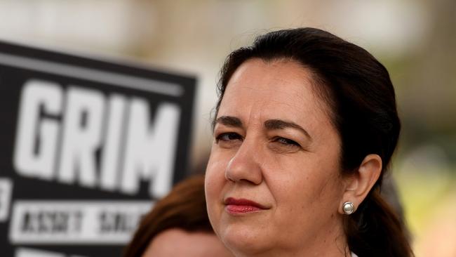 Queensland Premier Annastacia Palaszczuk is seen during a press conference in Bundaberg, Wednesday, November 22, 2017. Ms Palaszczuk is on the campaign trail ahead of the November 25 state election. (AAP Image/Dan Peled) NO ARCHIVING