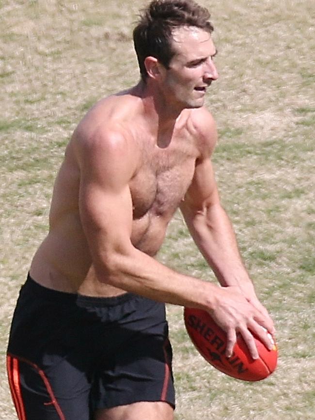 Jobe Watson in top shape. Picture: Wayne Ludbey