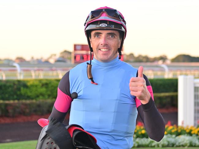 Jockey Martin Harley returns from a near career ending injury to win at Doomben. Picture: Grant Peters - Trackside Photography