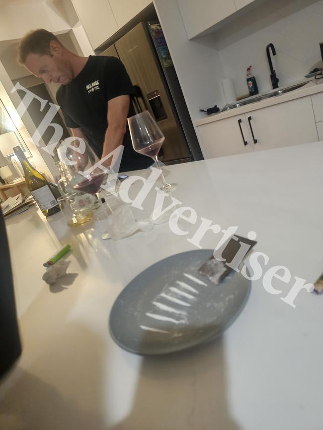 The images that started the white powder scandal when revealed in The Advertiser.