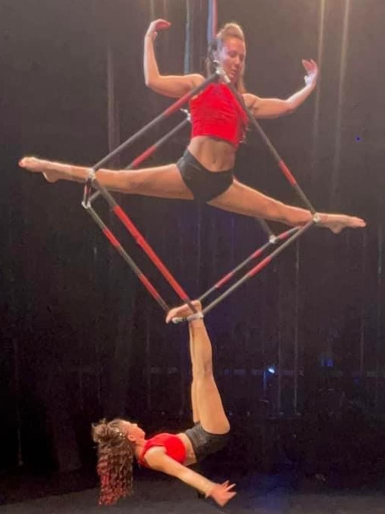 Rebecca Holliday and Bridget Siljac from Aerial Dreaming Circus School.