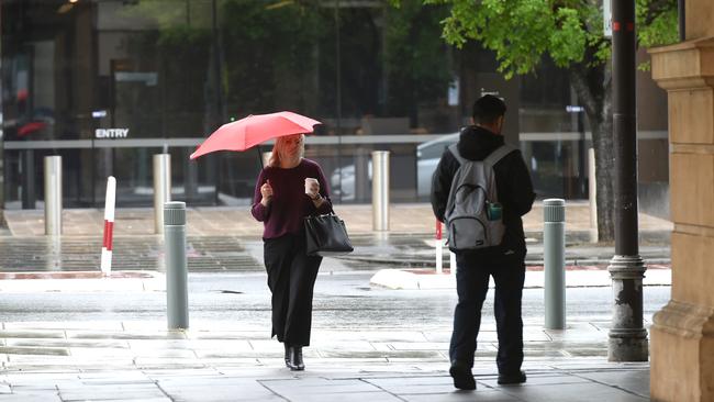 It has been a drizzly start to the end of Spring for Adelaide. Picture: NCA NewsWire / Tricia Watkinson