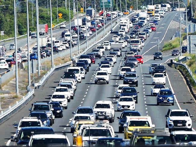 Heavy traffic on the Pacific Motorway section of the M1