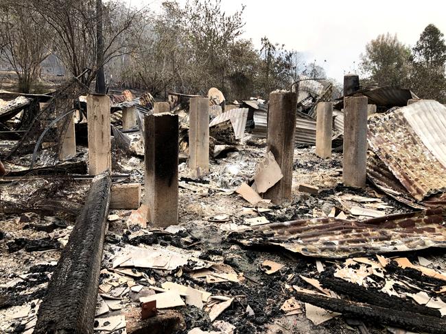 Scenes around Bobin Paul and his son Kyle Miscamble who lost their home. Picture: Perry Duffin